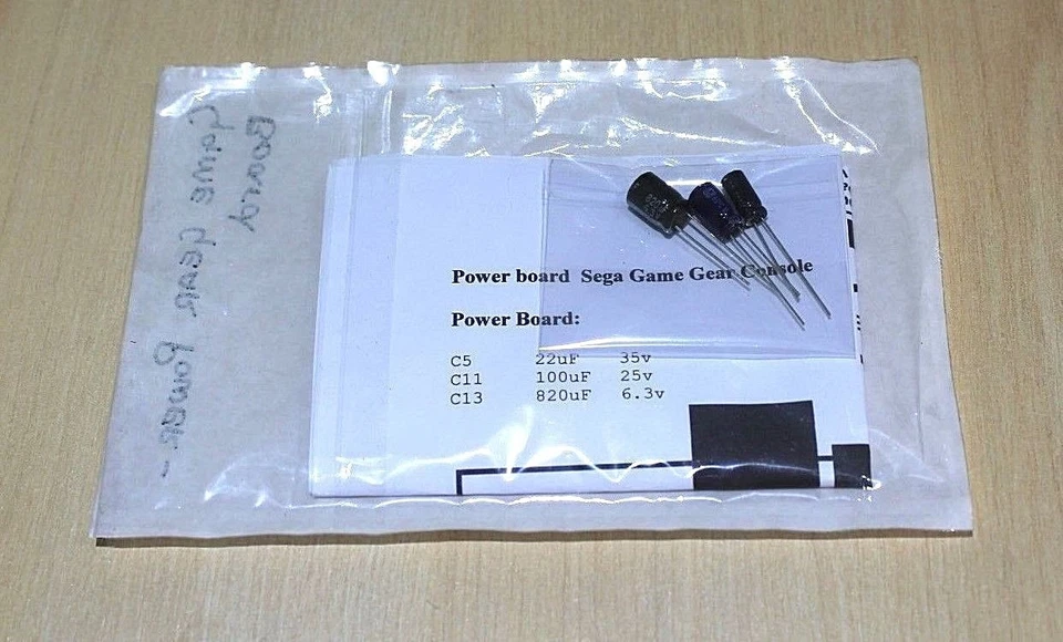 Power Board Only Kit Sega Game Gear 3 Capacitor Replacement Repair Kit Fix