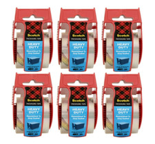 Scotch Heavy Duty Shipping Packing Tape, Clear, 1.88 in. x 25.6 yd, 6 Tape Roll
