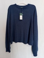 Womens sweatshirt crop size Small long sleeves brand Wild Fable NWT color blue
