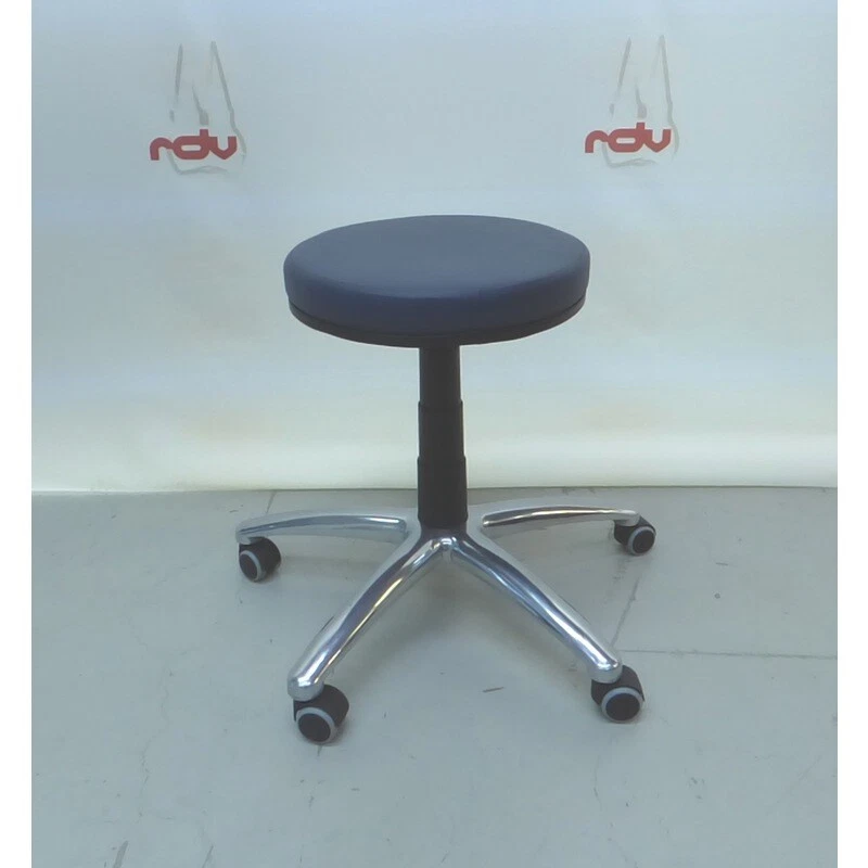 Rollhocker rund dunkelblau Beistellsitz Stuhl Hocker - Bild 1 von 1