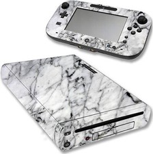 White Marble Print Game Skins Designed to Fit Wii U Systems VWAQ - WGC7