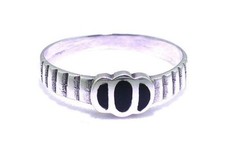 Black Onyx Inlay Gemstone Sterling Silver Ring Sizes 3.75 to 9 YOU SELECT SIZE