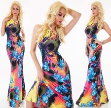 NEW WOMENS LADIES EVENING COCKTAIL FLORAL MAXI DRESS SEXY WOMENS HOT PARTY