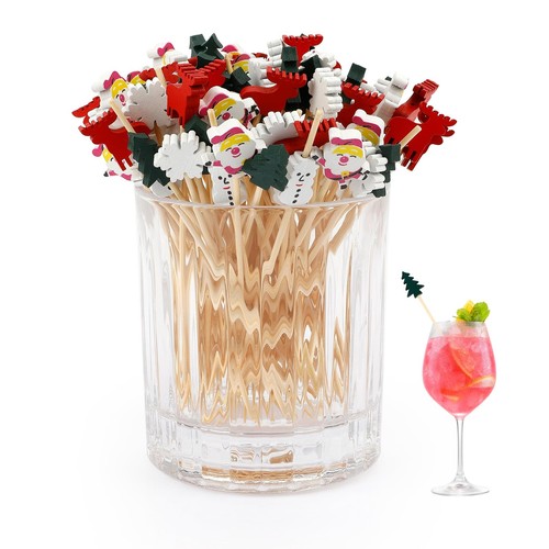 Christmas Picks Cocktail Picks 150PCS 4.7in Flavored Toothpicks Christmas Too...