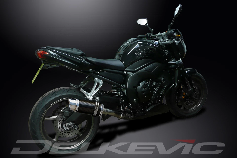 雅马哈 FZ-1 Fazer FZS1000 2006-2014 一脚蹬 8 英寸圆形碳排气消声器套件 — 第 4/4 张图片