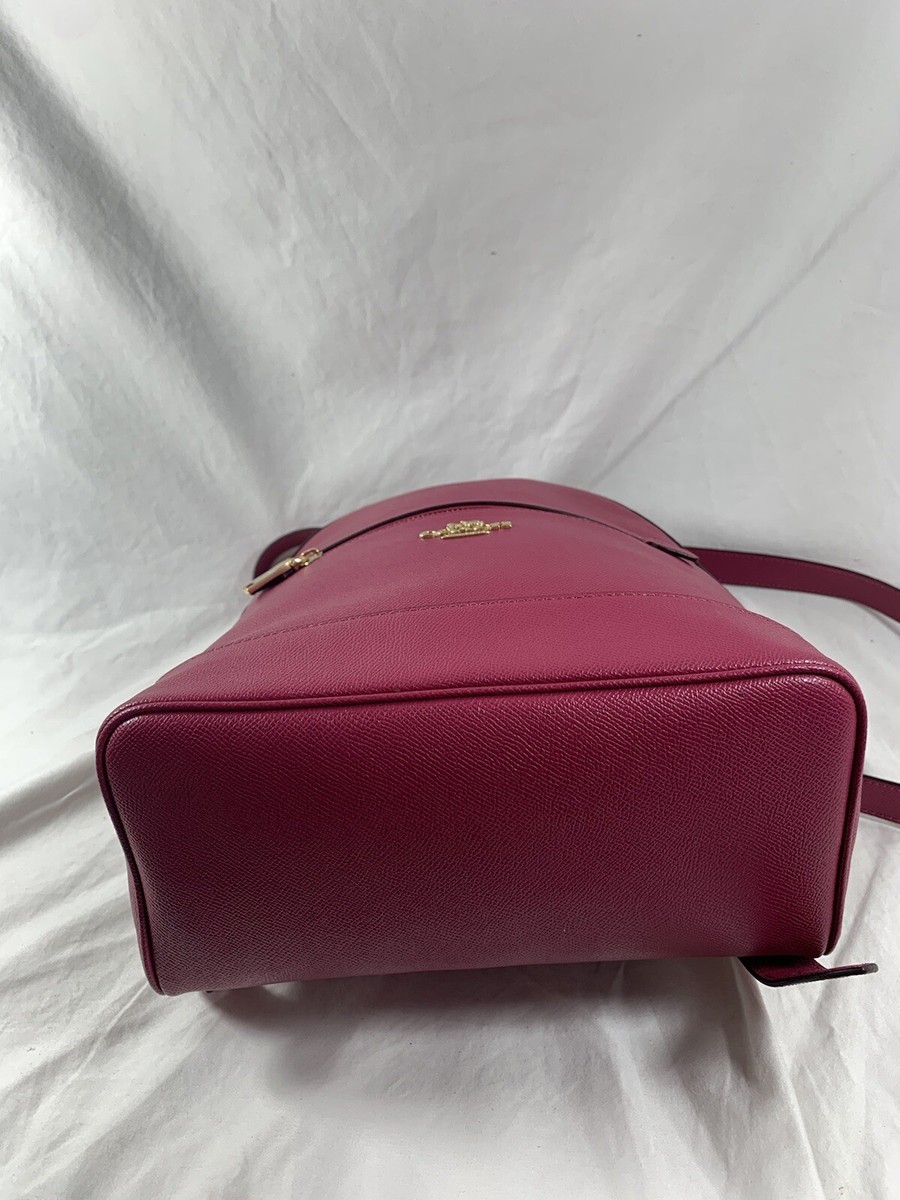 Genuine COACH Kenley cross grain leather bright violet  display picture 3