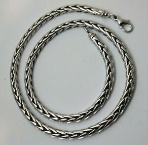 18 Signed Pierre Lang Vienna Rhodium Plated 5mm Wheat Chain Ebay