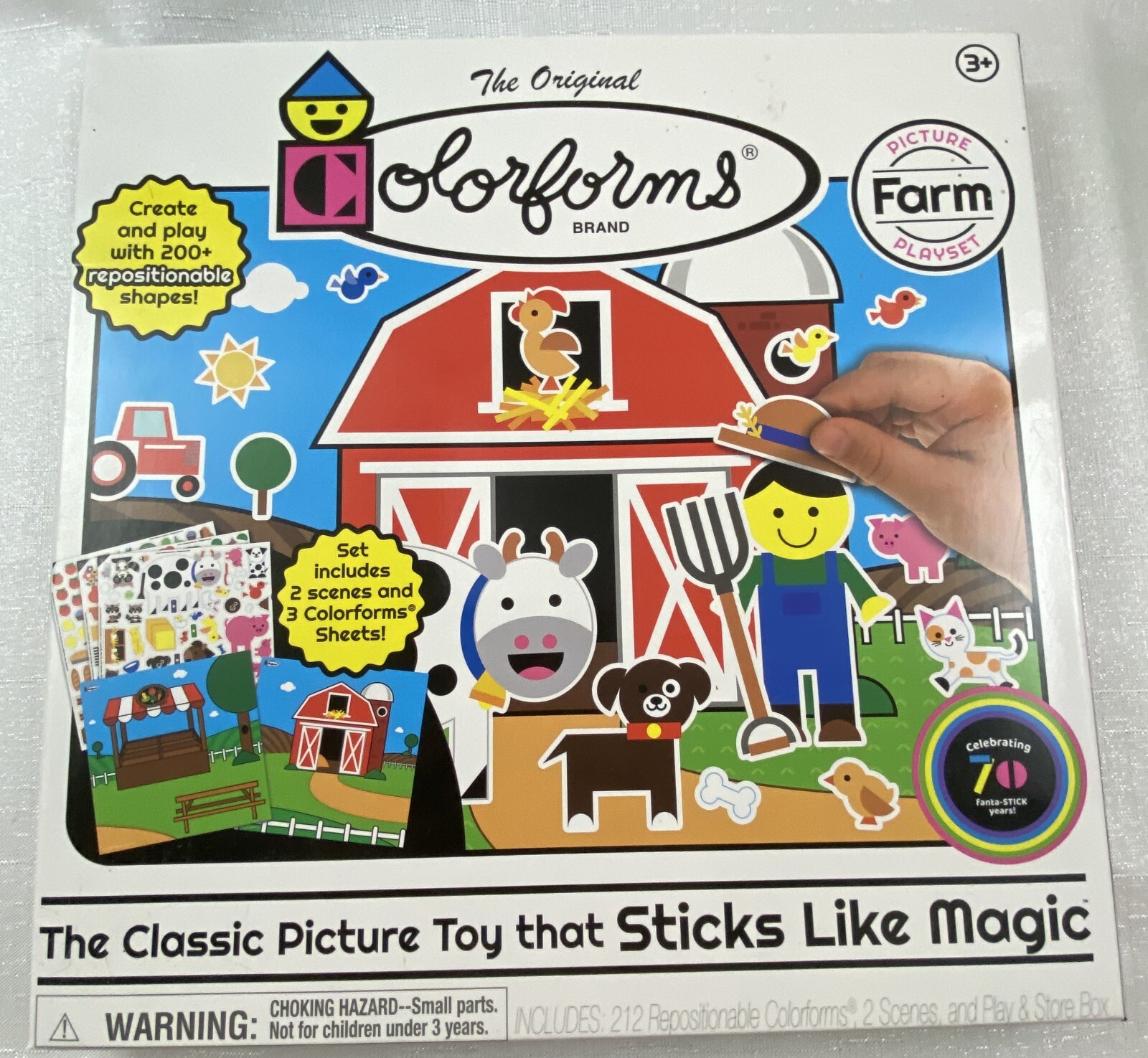 Colorforms Farm Picture Playset The Original Repositionable Reusable ...