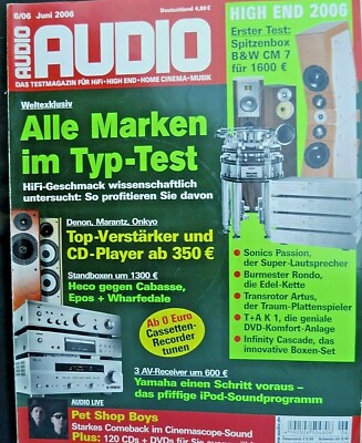 AUDIO 6/06,B&W CM 7,TRANSROTOR ARTUS,INFINITY CASKADE,WHARFEDALE EVO 30,RONDO 05