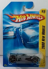 2007 022 RocketFire Gray Hot Wheels Rare Vintage On Card