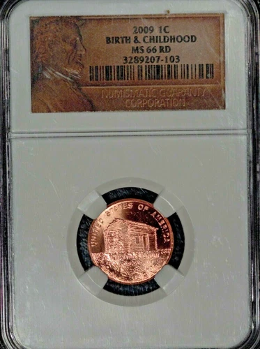 LOT of 2 2009 - P Lincoln Cent, Birth & Childhood, MS66 Red, NGC (2 Coins)