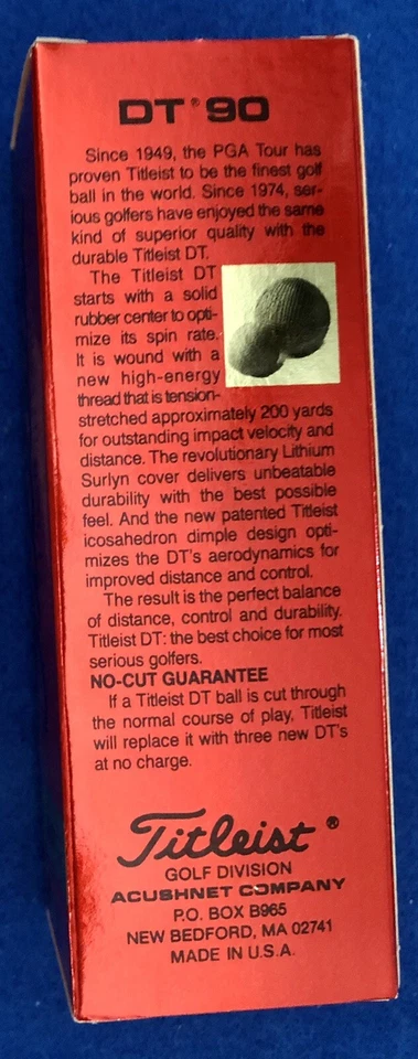 ЧРЕЗВЫЧАЙНО РЕДКАЯ! 1996 Атланта Олимпийский оригинальный логотип рукав мячей для гольфа Titleist - Изображение 4 из 4