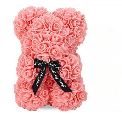 Künstliche Ewige Rose Teddy Deko Blume 25cm Muttertag Geburtstag Valentinstag
