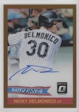 2018 Panini Donruss Optic Bronze Prizm Nick Delmonico Nicky #84S-ND Auto 1u6