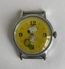 1970s Timex Snoopy Tennis Yellow MYSTERY BALL Mechanical Watch - Vintage working