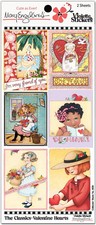 Mary Engelbreit Stickers 2 Sheets Whimsical Classics Valentine Hearts Be Mine