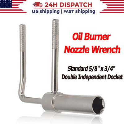 #ad Oil Burner Nozzle Wrench 5 8quot; x 3 4quot; Stainless Steel Removes Easy Nozzle Tool $45.99