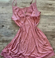 Victoria's Secret Pink Mesh Polka Dot Full Slip with Lace  Adjustable Straps