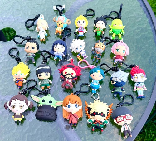 21 Misc Figures & Figural Bag Clips - Naruto, Grogu, Others