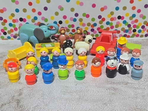 Vintage Fisher Price Little People Lot - Figures - Accessories - Animals