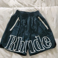 Rhude RH Logo Shorts Green Men’s Medium READ