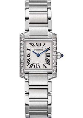 Cartier Tank Francaise 25x20mm W4TA0008 Stainless Steel Women's Watch
