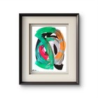 Original art 14 X 11 Life Circle Mixed Media Abstract Expressionist Painting