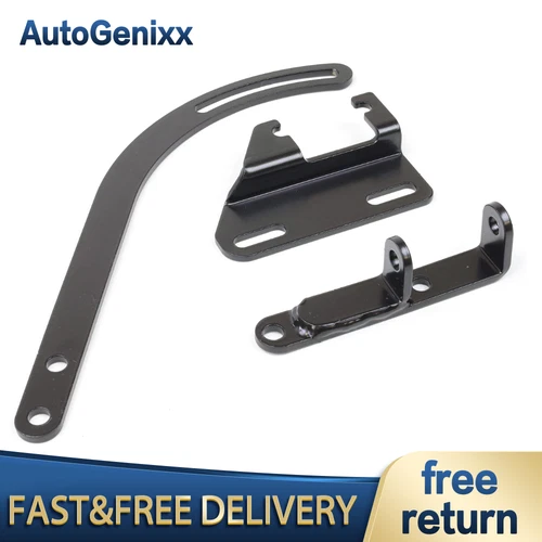 Small Block Chevy Black SWP Alternator Bracket SBC 283 327 350 Short Water Pump