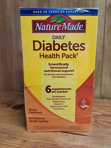 Nature Made Daily DIABETIC Health Pack 60 Packets EXP 4/2025