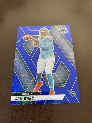 2025 Panini Mosaic - Rookies Cam Ward #382 Blue Scope Prizm (RC) NM TITANS
