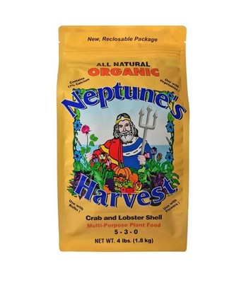 Neptune's Harvest Organic 5-3-0 Crab and Lobster Shell Plant Food, 4lbs