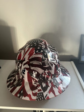 LANON Full Brim Hard Hat, OSHA Construction Work Approved, Premium American Flag