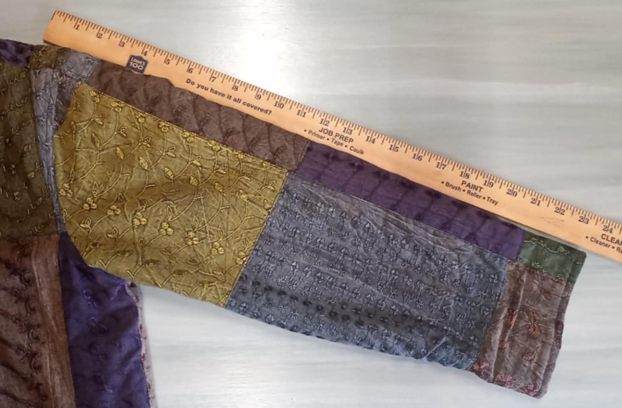 Sacred Threads Boho Patchwork Quilted Art To Wear… - image 6