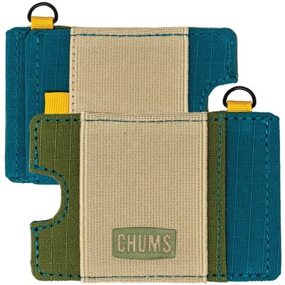 Chums Bandit Lo-Pro Minimalist Wallet - Compact RFID Olive/Teal/Putty 