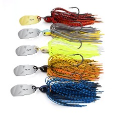 by KastKing Bladed Jig Fishing Lures, 5 pcs Multi-Color Kits, Irresistible Vi...