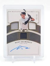 NICKY DELMONICO 2018 NATIONAL TREASURES TRIPLE JERSEY AUTO /49 #RTM-ND Q5194