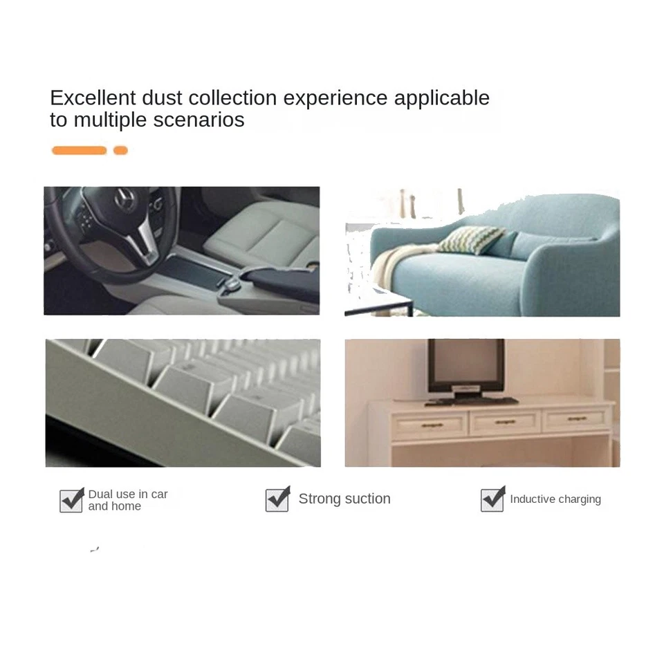 80000Pa 2-In-1-Staubsauger für Auto und Zuhause, Kabelloses Aufladen, Kompr8672 - Bild 4 von 4