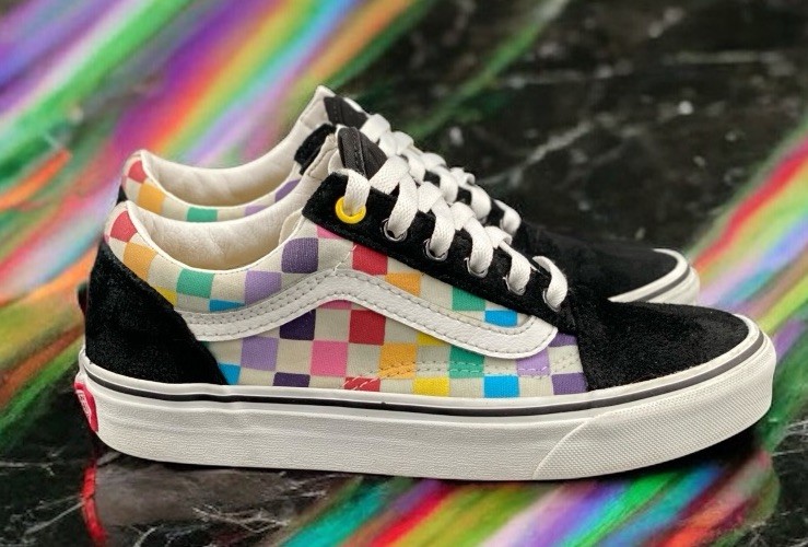 Vans Old Skool Patchwork Checkerboard Sneakers Bl… - image 6