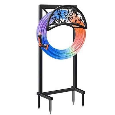 LOVFEN Upgraded Freestanding Garden Hose Holder With 4-Anchor Base