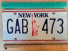 License Plate, New York, 1986 Base Statue of Liberty, Passenger GAB lady liberty