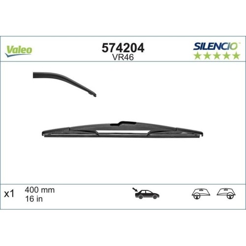 1X Wischblatt Valeo 574204 Passend FüR CitroËN Fiat Ford Peugeot Volvo-image