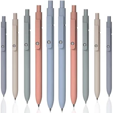 Chinco 10 Pieces Gel Ink Pens Quick Dry Retractable Ink Pens Bulk Rolling Bal...