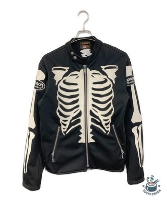 VANSON Skull Human Bone Jacket Size: L Black Men | eBay