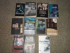 lot  de 11 livres suspense, thriller, policier - livraison gratuite