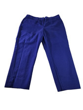 Chico's Capri Pants Women 2 34x23.5" Blue Workwear Career Stretch Cotton Blend