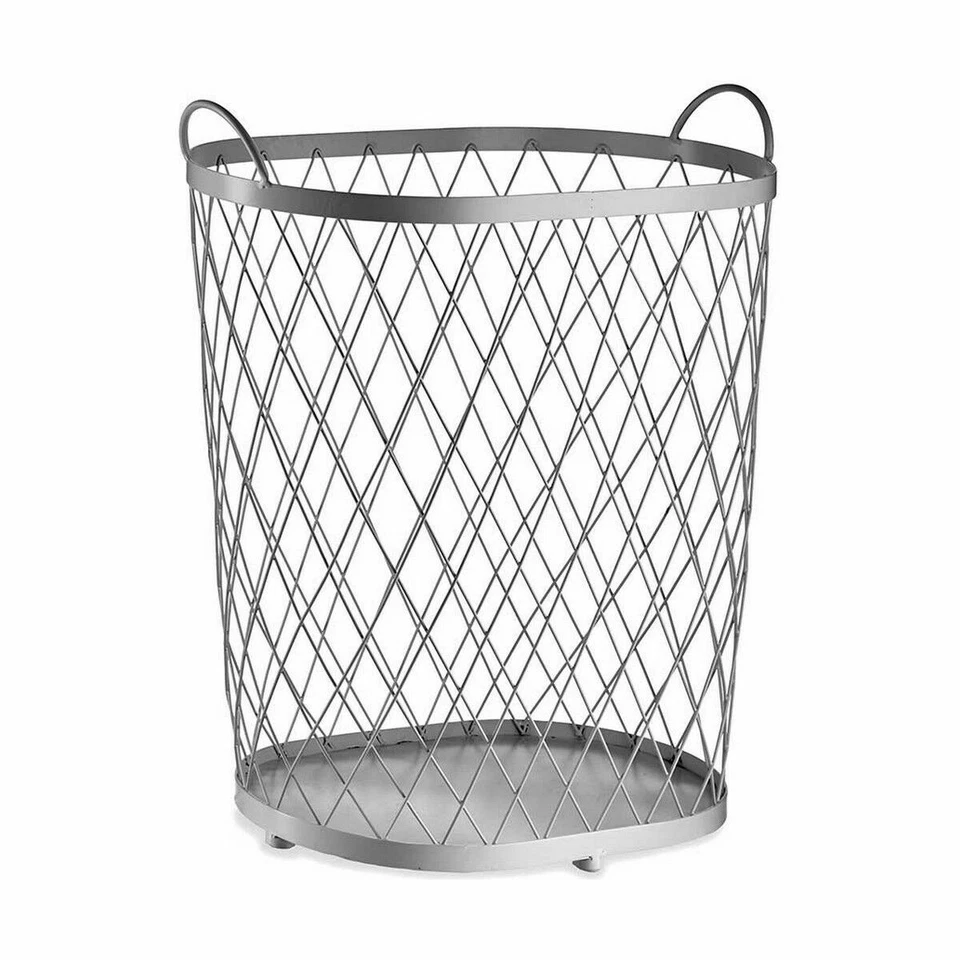 Cesto Gift Decor Argentato Argento Metallo 40 L [4 Unità] - Immagine 2 di 2