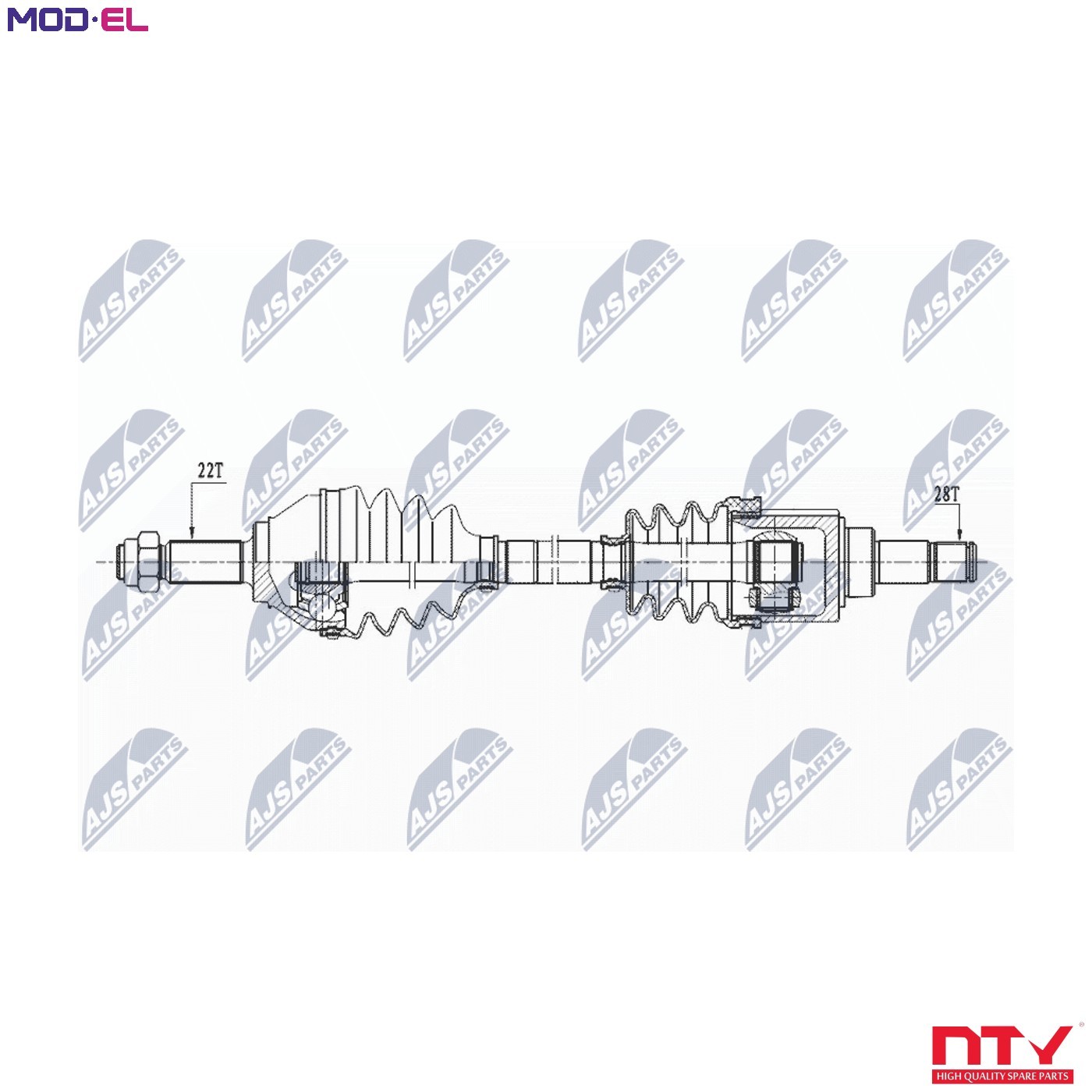 DRIVE SHAFT NPW-VW-155 FOR SKODA SEAT CPGA/CHYB/CHYA 1.0L 3cyl CITIGODKLC 1.0L