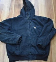 Carhartt Men's Loose Fit 0J4479-M Black Duck Insulated Work Coat Sz XL Distress