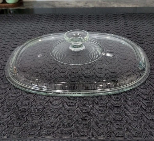 Pyrex DC1.5C A Clear Glass Oval Casserole Lid 8.5"x11 " Replacement
