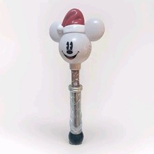 Disney Parks Christmas Santa Mickey Mouse Light Up Bubble Wand HTF Design